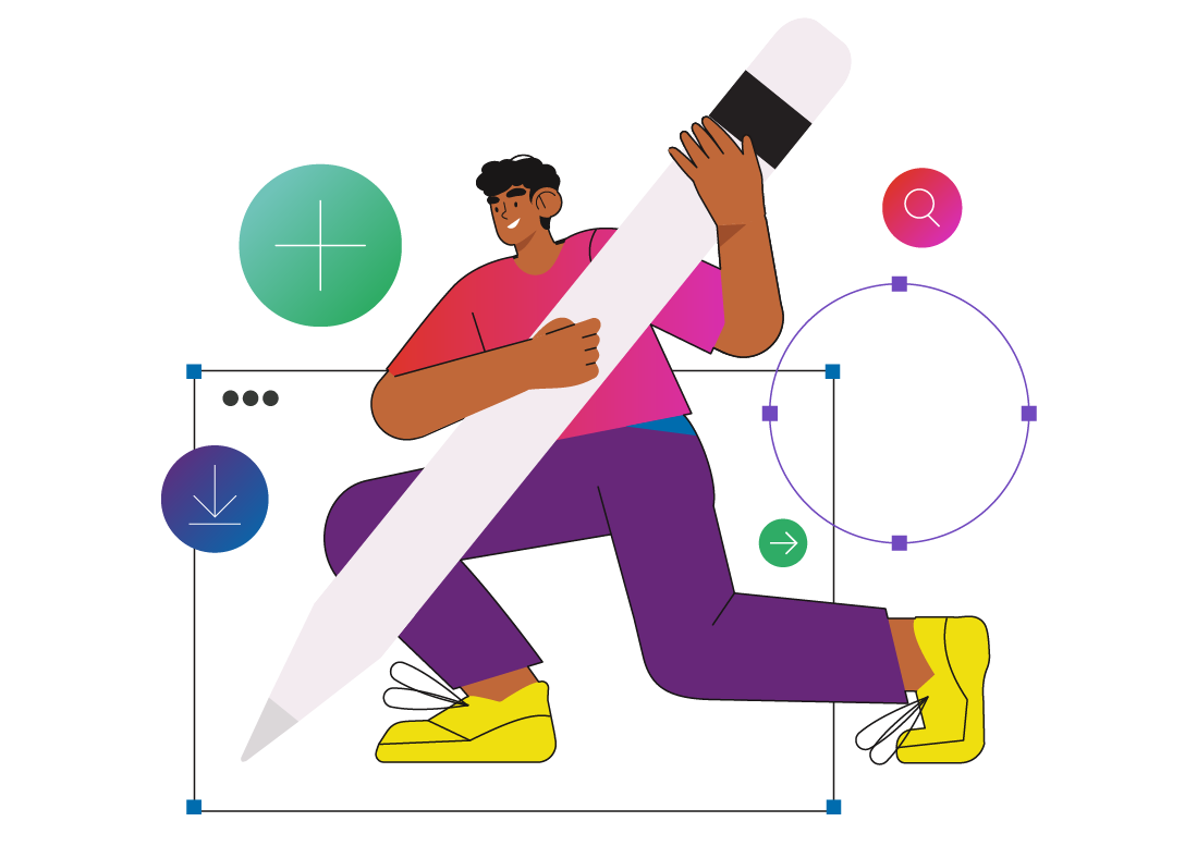 Build a brand cluster man pencil teaser 