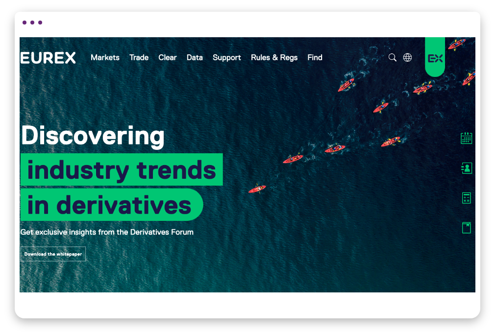 EUREX desktop site page screenshot 